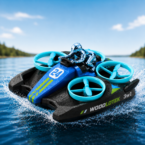Wodolotek™ | Zdalnie Sterowany Pojazd 3w1 – Lata, Pływa i Driftuje
